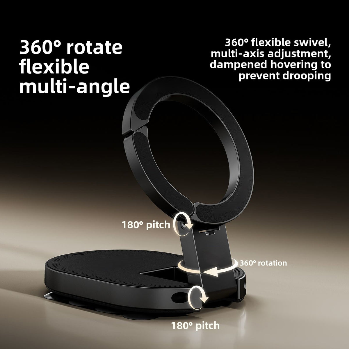 3-in-1 Suction Cup Magnetic Carabiner Phone Holder